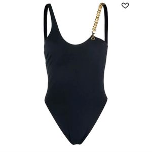 STELLA MCCARTNEY black one piece bathing suite- large